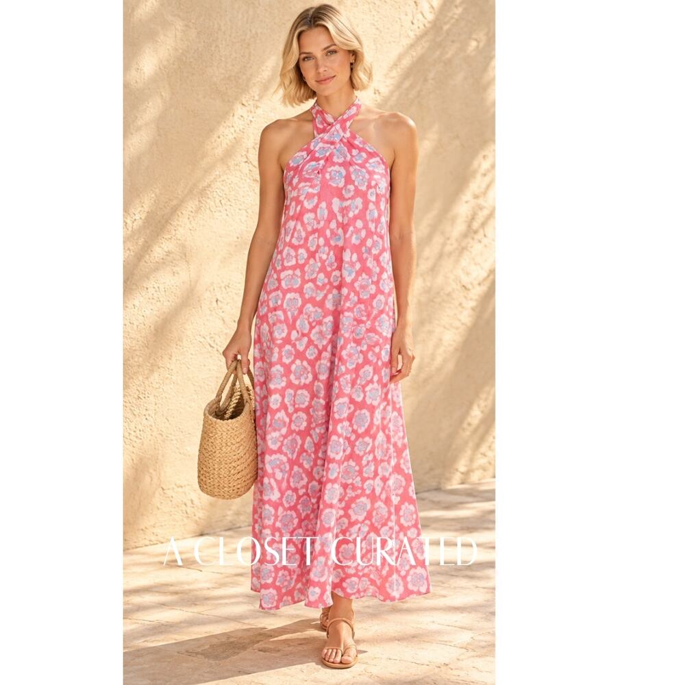 Baja East Wild Maxi Dress 0 Pink NWT